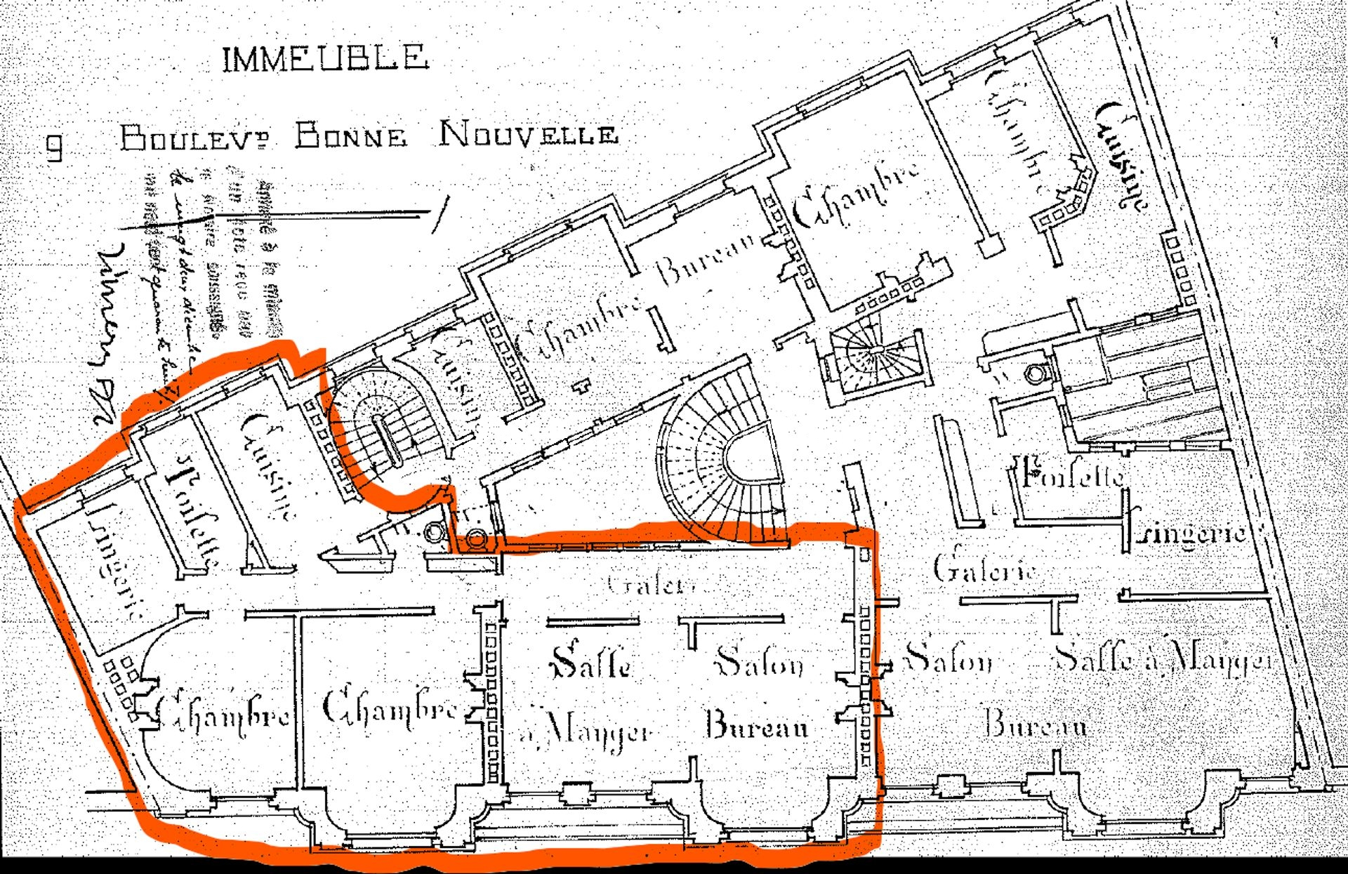 Bonne Nouvelle - Très bel appartement haussmannien - 2 chambres - Balcon - Ascenseur