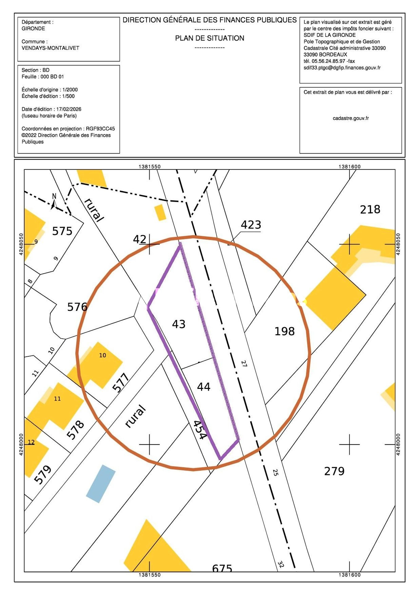 TERRAIN À BÂTIR EN SECTEUR RÉSIDENTIEL
