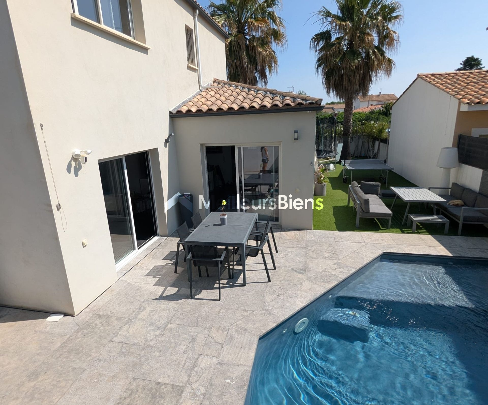 Maison en impasse, piscine et 3 chambres